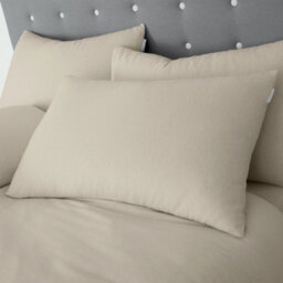 Catherine Lansfield Brushed Cotton Standard Pillowcase Pair Cream - thumbnail 1
