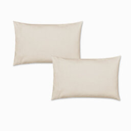 Catherine Lansfield Brushed Cotton Standard Pillowcase Pair Cream - thumbnail 3