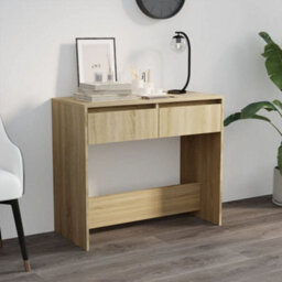Berkfield Console Table Sonoma Oak 89X41X76.5 Cm Steel - thumbnail 1