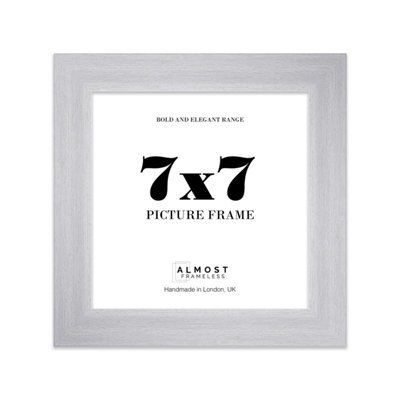 "17X17"" Silver Picture Frame - 17X17"" Square Frame With 15X15"" Mount For 17X17""/15X15"" Pictures Moderrn Style Thin Edge, 1 Pack" - image 1