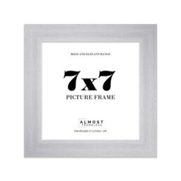 "17X17"" Silver Picture Frame - 17X17"" Square Frame With 15X15"" Mount For 17X17""/15X15"" Pictures Moderrn Style Thin Edge, 1 Pack" - thumbnail 1