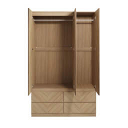 Gfw Catania 3 Door 4 Drawer Wardrobe Euro Oak - thumbnail 3