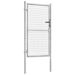 Berkfield Classic Garden Gate Galvanised Steel 105X200 Cm Silver