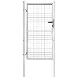 Berkfield Classic Garden Gate Galvanised Steel 105X200 Cm Silver - thumbnail 2
