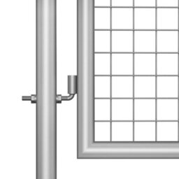 Berkfield Classic Garden Gate Galvanised Steel 105X200 Cm Silver - thumbnail 3
