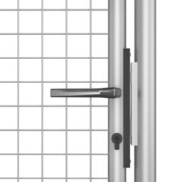 Berkfield Classic Garden Gate Galvanised Steel 105X200 Cm Silver - thumbnail 4
