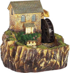 Solar Powered Water Mill Water Feature Fountain Decorative Ornament For The Garden Centrepiece Ornamental Decoration - thumbnail 2