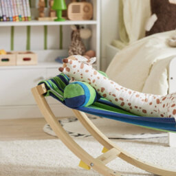 Sobuy Kmb16-J, Kids Hammock Kids Rocking Chair, Sensory Swing Indoor, Colourful Fabric Baby Hammock With Safety Catches - thumbnail 4