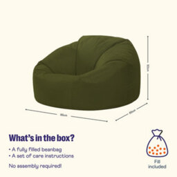 icon Adult Classic Beanbag Outdoor Waterproof Bean Bags Ready Filled - Khaki - thumbnail 8