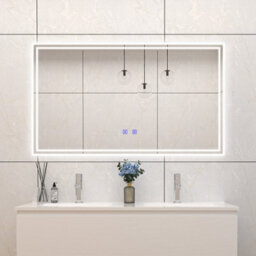 Probaty Bathrooms Bathroom 3-Color Led Mirror 120X70Cm With Bluetooth And Anti-Fog,memory Function,touch Sensor Wall Backlit Vanity Mirror - thumbnail 2