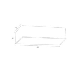 Luminosa Lighting Luminosa Rodan 40Cm Flush Wall Lamp Gold Shine, White Finish - thumbnail 2