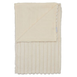 Catherine Lansfield Cosy Ribbed Faux Fur Blanket Throw Cream - thumbnail 5
