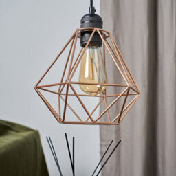 Valuelights Diablo Modern Geometric Copper Metal Basket Cage Ceiling Light Shade (D)21Cm - thumbnail 4