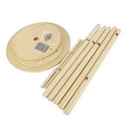 Wooden Hallway Clothes Storage 6 Hooks Garment Tree Coat Rack Freestanding - thumbnail 5