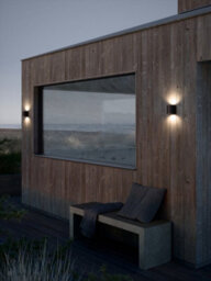 Nordlux Canto Outdoor Aluminium Wall Light Coastal/marine Safe Black,mains Led - thumbnail 1