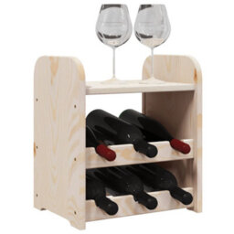 Walplus Wine Rack With Top Board 33X25X37 Cm Solid Wood Pine - thumbnail 4