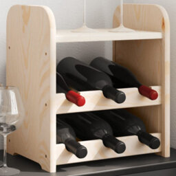 Walplus Wine Rack With Top Board 33X25X37 Cm Solid Wood Pine - thumbnail 1