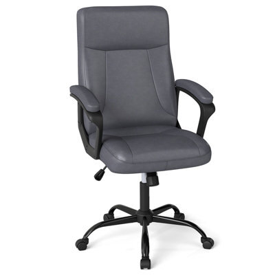 Gainoom Upholstered Grey Executive Chair Ergonomic Computer Desk Chair - image 1