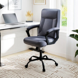 Gainoom Upholstered Grey Executive Chair Ergonomic Computer Desk Chair - thumbnail 3