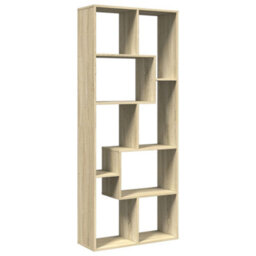 Berkfield Room Divider Bookcase Sonoma Oak 67X25X161.5 Cm Engineered Wood - thumbnail 2