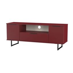 Marsala Ready Assembled Matt Red Tv Unit & 1 Drawers, (H)56.6Cm X (W)144Cm X (D)39.5Cm - thumbnail 2