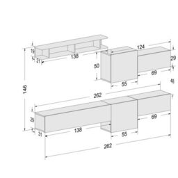 Decorotika Barcelona Moduler Modern Tv Unit Wall Mount High Gloss White - thumbnail 6