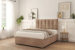 "Sloomy Highbury Naples Divan Bed Base No Drawers With 26"" Strutted Headboard" - thumbnail 4
