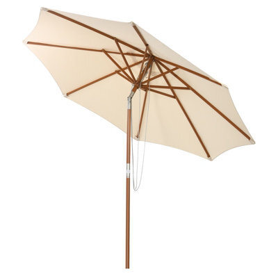Costway 2.7M Outdoor Patio Umbrella Garden Parasol Sun Shade Market Umbrella W/ 8 Ribs - image 1