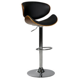 Beliani Set Of 2 Bar Chairs Rotterdam Faux Leather Swivel Black - thumbnail 5