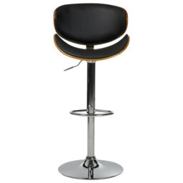 Beliani Set Of 2 Bar Chairs Rotterdam Faux Leather Swivel Black - thumbnail 6