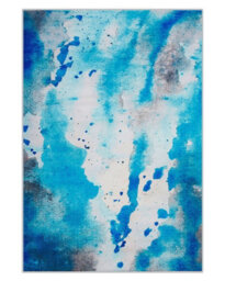 Beliani Aura Studio Multicolour Area Rug 140 X 200 Cm Watercolour Abstract - thumbnail 1