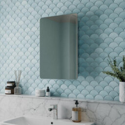 Affine Single Door Bathroom Mirror Cabinet Cupboard Stainless Steel Wall Mounted 460X660mm - thumbnail 2