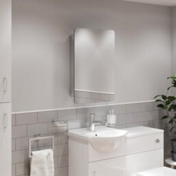 Affine Single Door Bathroom Mirror Cabinet Cupboard Stainless Steel Wall Mounted 460X660mm - thumbnail 4