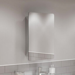 Aveli Single Door Bathroom Mirror Cabinet Cupboard Stainless Steel Wall Mounted 460X660mm