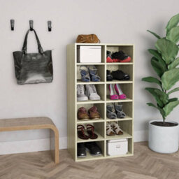 Berkfield Shoe Rack Sonoma Oak 54X34X100.5 Cm Engineered Wood - thumbnail 1
