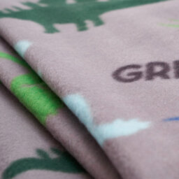 OHS Wholesale Pack Of 10 X Dinosaur Print Fleece Blanket Throw Joblot, 120 X 150Cm