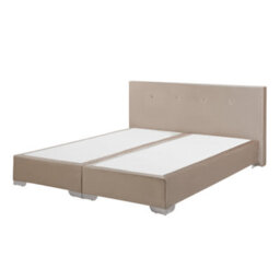 Beliani Divan Bed Velvet Consul 180 X 200 Cm (Eu Super King) Light Beige - thumbnail 5