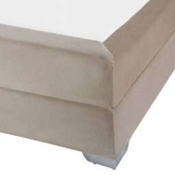 Beliani Divan Bed Velvet Consul 180 X 200 Cm (Eu Super King) Light Beige - thumbnail 8