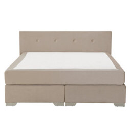 Beliani Divan Bed Velvet Consul 180 X 200 Cm (Eu Super King) Light Beige - thumbnail 4