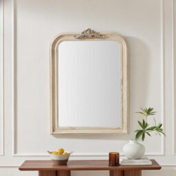 Furniturebox Uk Francis Whitewash Wood Large 110X74Cm Overmantle Arch Mirror - thumbnail 2