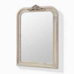 Furniturebox Uk Francis Whitewash Wood Large 110X74Cm Overmantle Arch Mirror - thumbnail 4