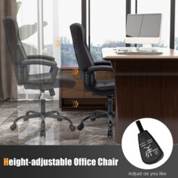 Costway Upholstered Executive Office Chair Ergonomic Computer Desk Chair Swivel Task Chair - thumbnail 8