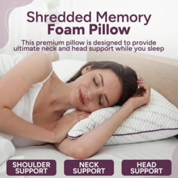 Zuvo Adjustable Shredded Memory Foam Pillow For Neck And Shoulder Support Customisable For Side And Back Sleepers Pack Of 2 - thumbnail 7