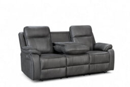 Faux Leather Grey 3 Seater Electric Recliner Sofa Vegas - thumbnail 5