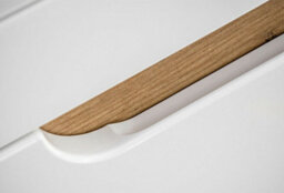 Impact Furniture Cloakroom Vanity Unit 400mm Bathroom Wall Hung Cabinet White Gloss Oak Aruba - thumbnail 9