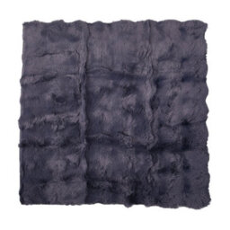 Living And Home Dark Gray Thickened Faux Rabbit Fur Knitted Sofa Cushion Cover/sofa Throw, 70Cm W X 70Cm D - thumbnail 4
