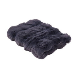 Living And Home Dark Gray Thickened Faux Rabbit Fur Knitted Sofa Cushion Cover/sofa Throw, 70Cm W X 70Cm D - thumbnail 5