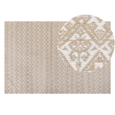 Beliani Rug Atima Beige 160 X 230 Cm Jute - image 1
