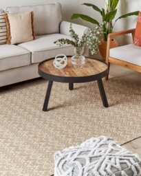 Beliani Rug Atima Beige 160 X 230 Cm Jute - thumbnail 2