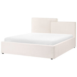 Beliani Ottoman Bed Fabric Lagarde 160 X 200 Cm (Eu King Size) Off-White - thumbnail 4